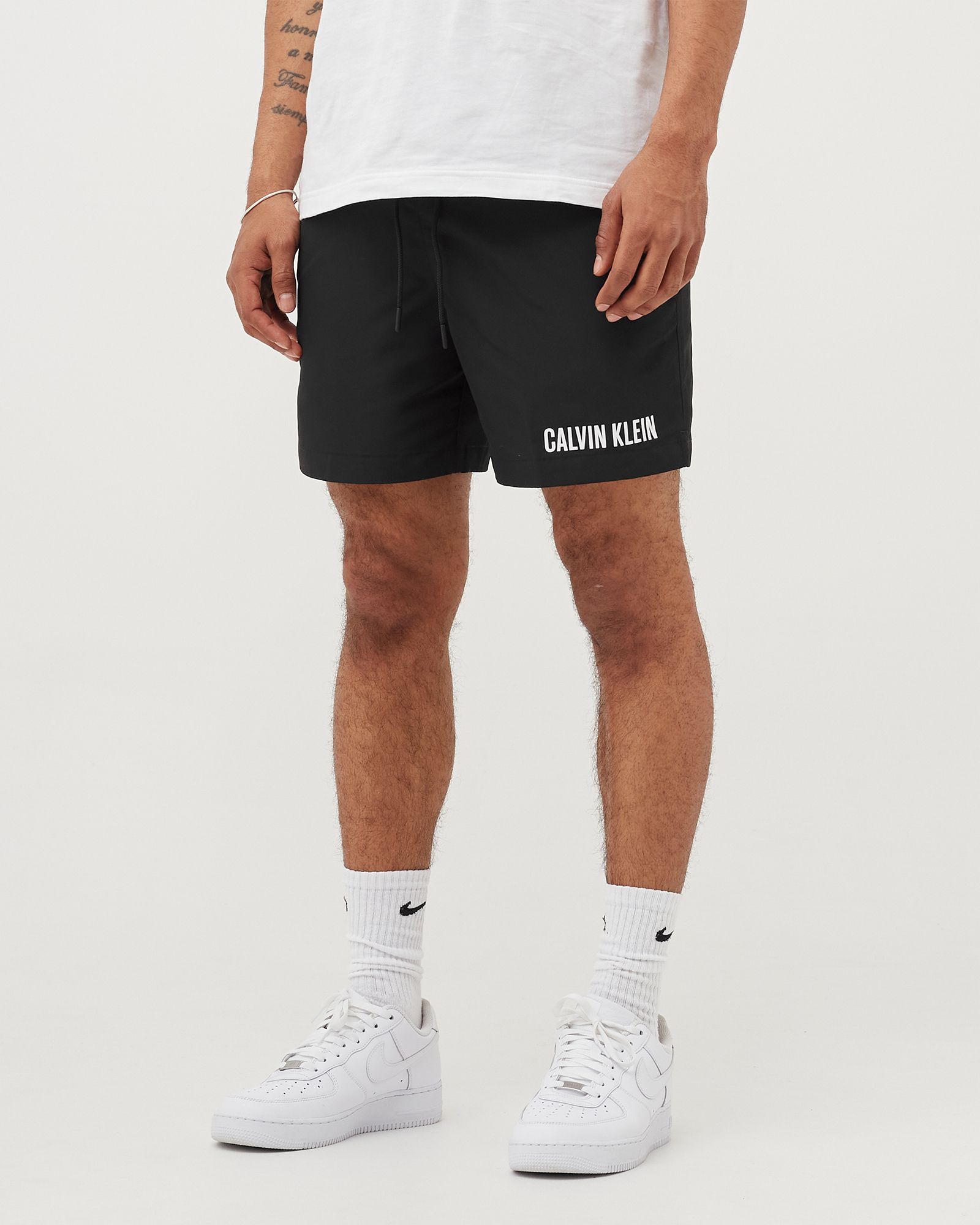 DOUBLE WAISTBAND SWIM SHORTS