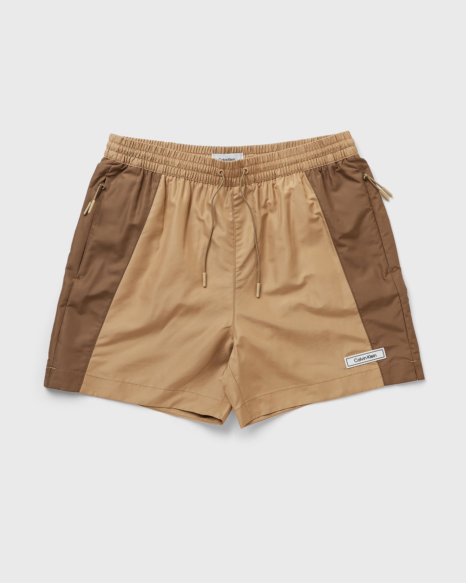 Calvin Klein Underwear - medium drawstring-block swimshorts men swimwear brown in größe:s