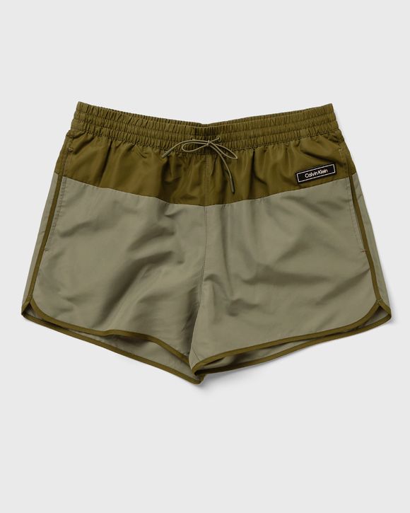 Khaki calvin klein swim hot sale shorts