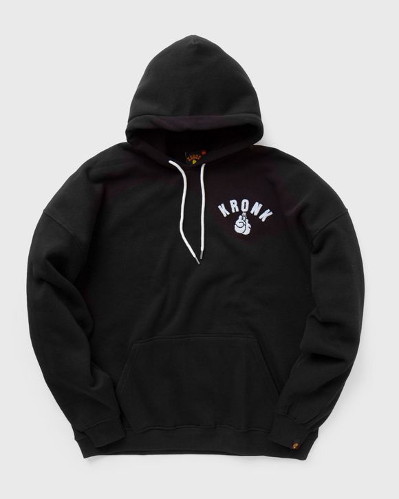 Boxing Team Towelling Applique Hoodie Regular Fit Black