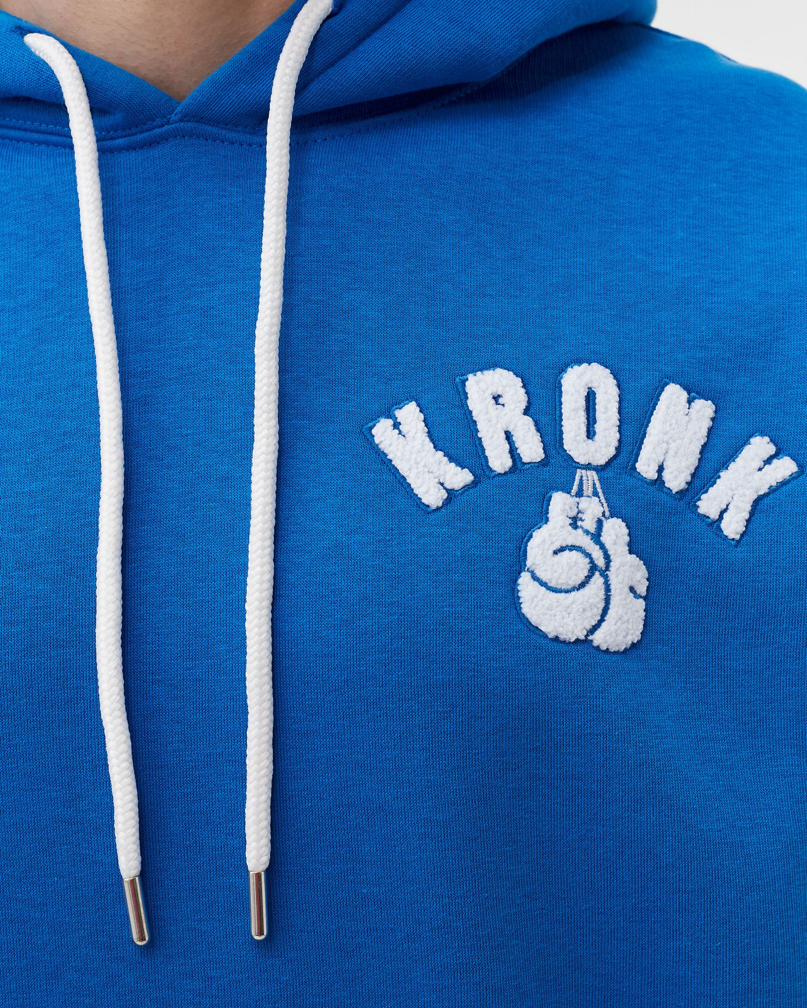 Boxing Team Towelling Applique Hoodie Regular Fit Royal Blue