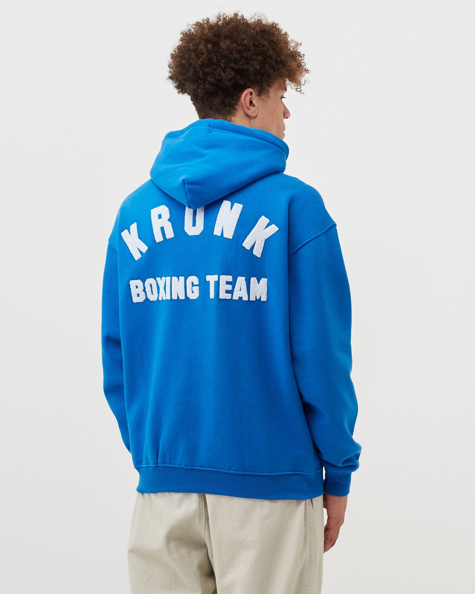 Boxing Team Towelling Applique Hoodie Regular Fit Royal Blue