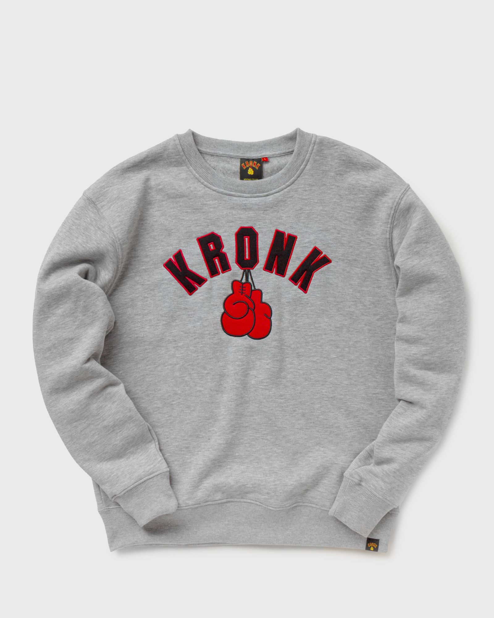 Gloves Applique Sweatshirt Regular Fit Sports Grey