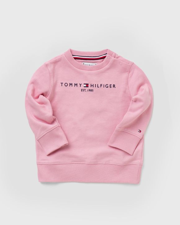 Pink tommy clearance sweatshirt