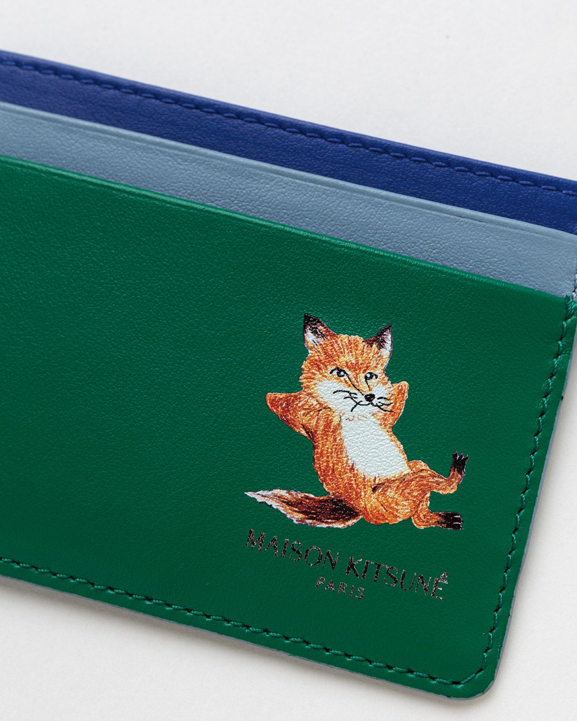 Maison Kitsune CHILLAX CARD HOLDER-TAILLE UNIQUE Green