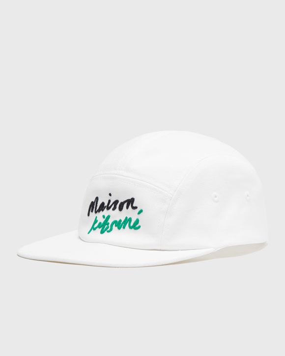 【夏季シーズン】【MAISON KITSUNE】Mini Handwriting キャップ Maison Kitsune MINI HANDWRITING 5P CAP-TAILLE UNIQUE White