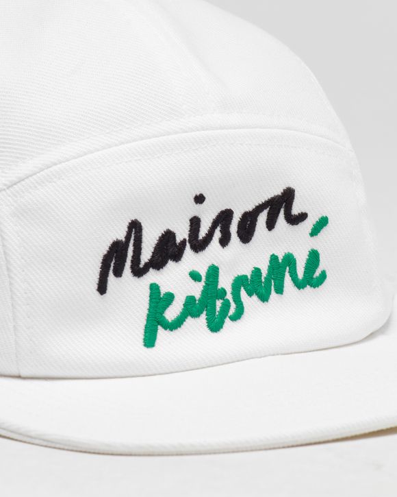 【夏季シーズン】【MAISON KITSUNE】Mini Handwriting キャップ White Mini Handwriting Cap by Maison Kitsuné on Sale