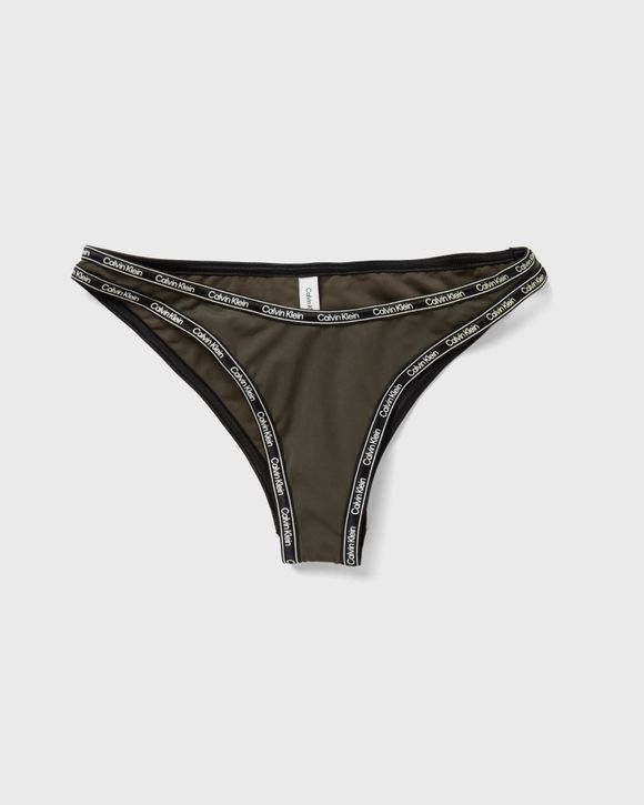 Calvin Klein Underwear HIGH LEG CHEEKY BIKINI Green - CROCODILE GREEN