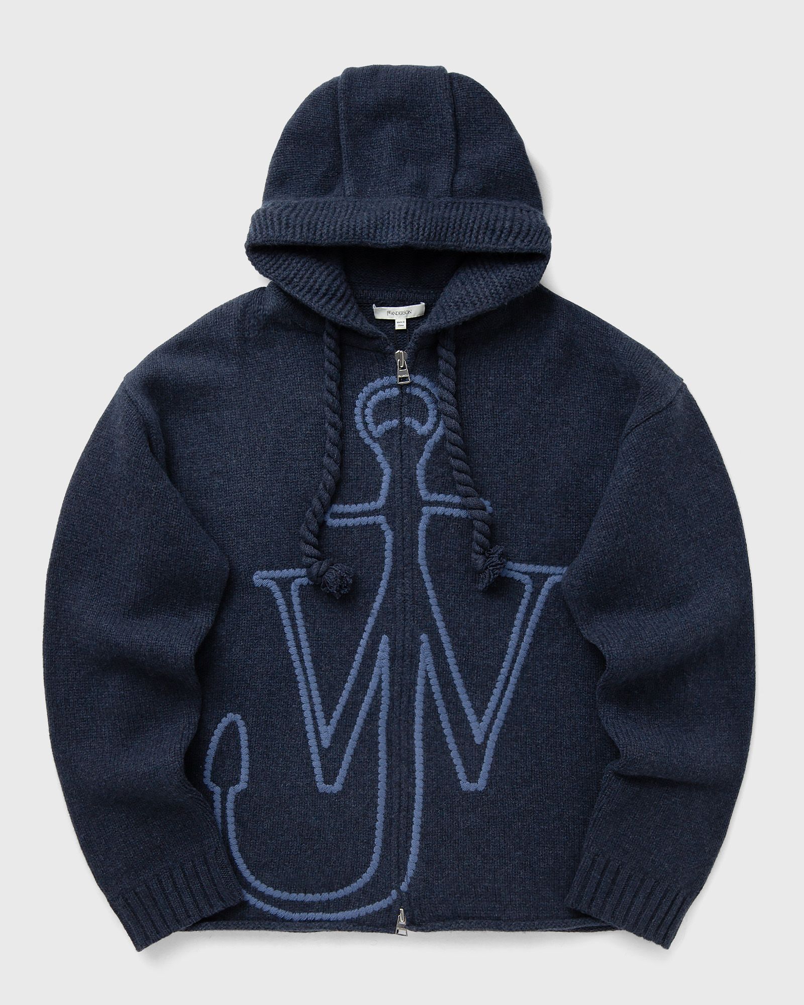ANCHOR EMBROIDERY ZIPPED HOODIE
