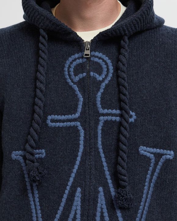 ANCHOR EMBROIDERY ZIPPED HOODIE