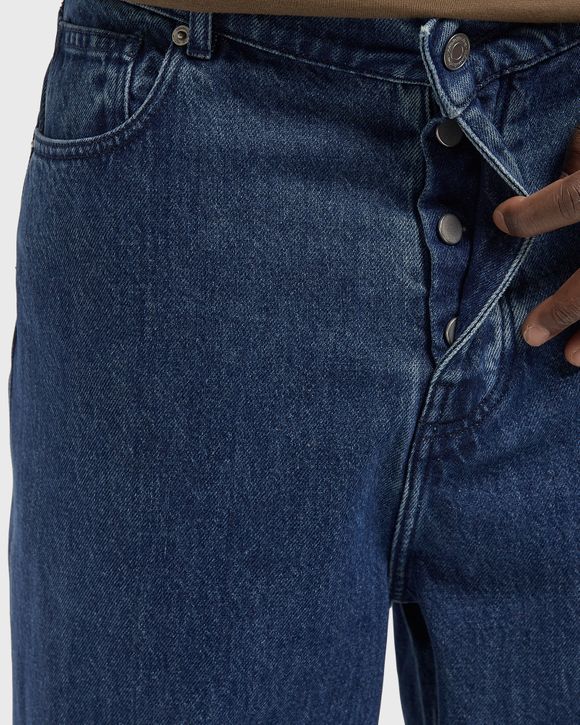 Straight Blue Cotton Jeans