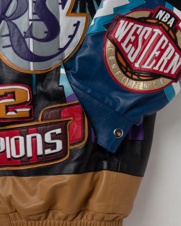 Los Angeles Lakers Three-Peat NBA Champions Leather Jacket - Film