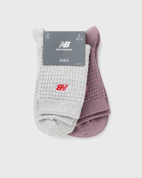 Waffle Knit Ankle Socks 2 Pack