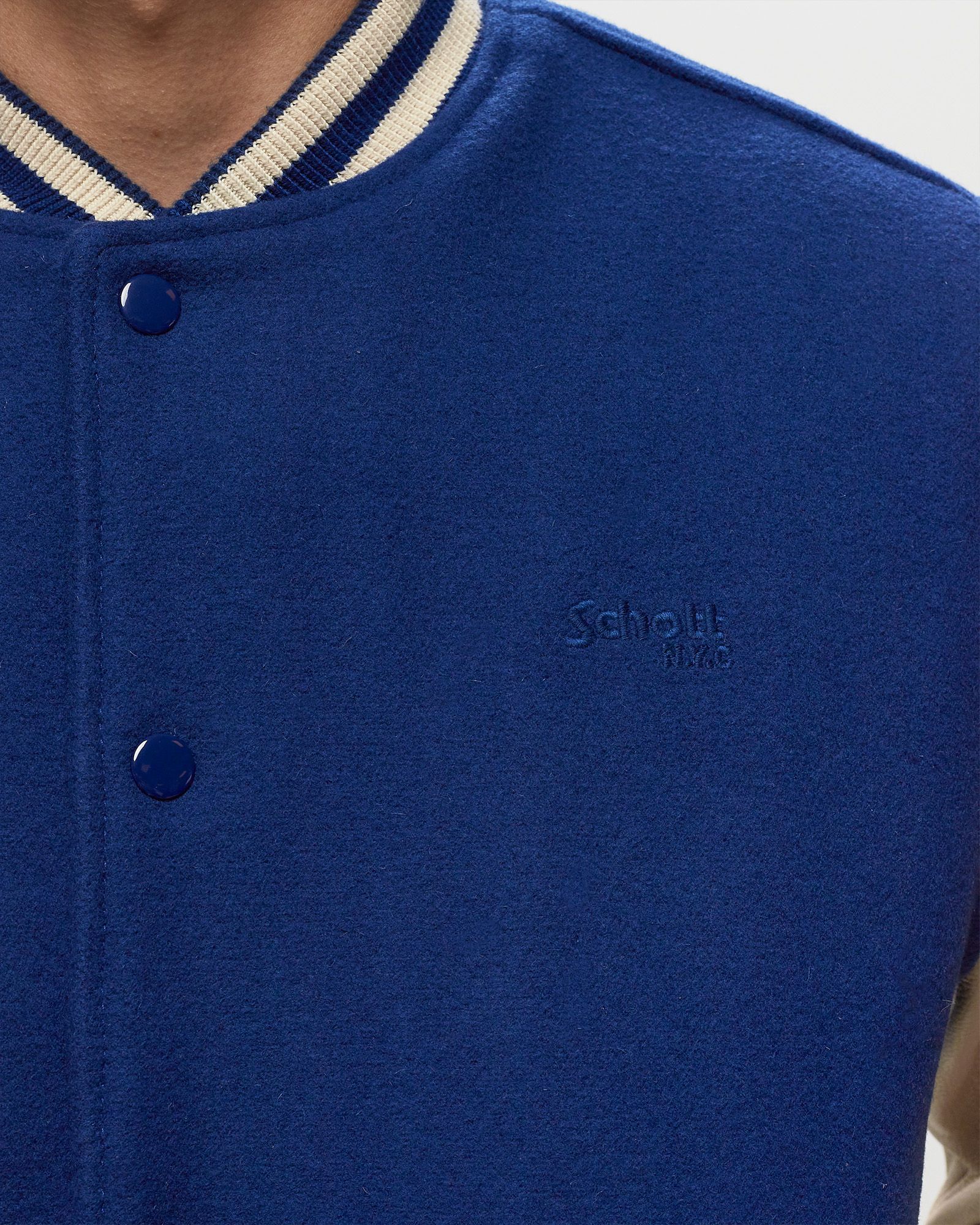 VARSITY COL RIB CUIR / LAINE