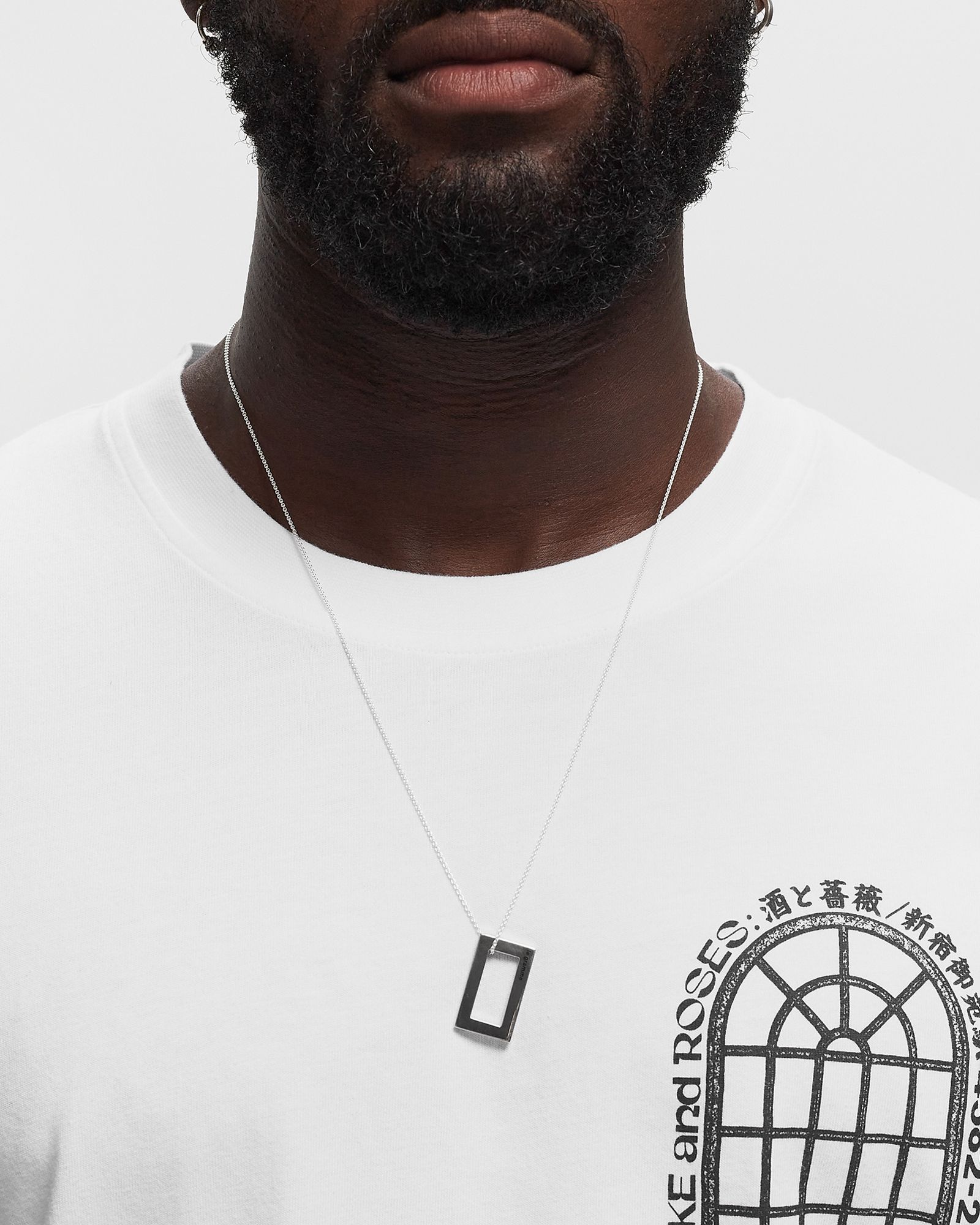 1.5g-polished and brushed sterling silver-rectangle-necklace