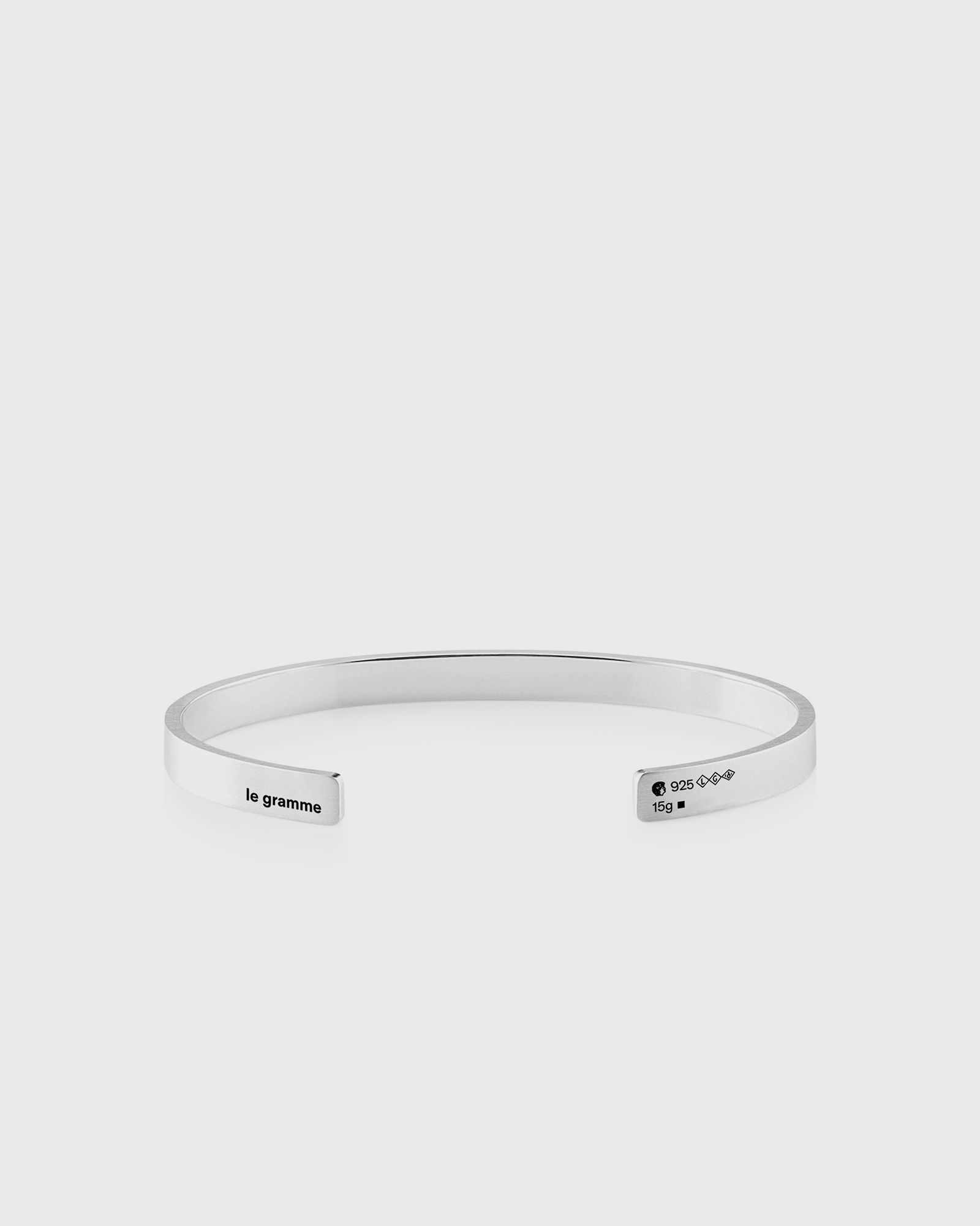 15g-brushed-sterling silver-ribbon-bracelet