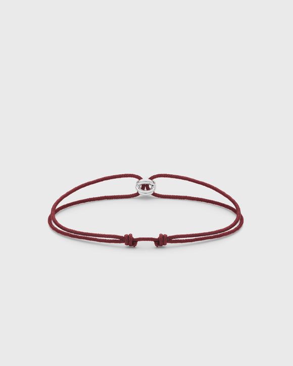 le gramme 1g polished sterling silver burgundy entrelacs