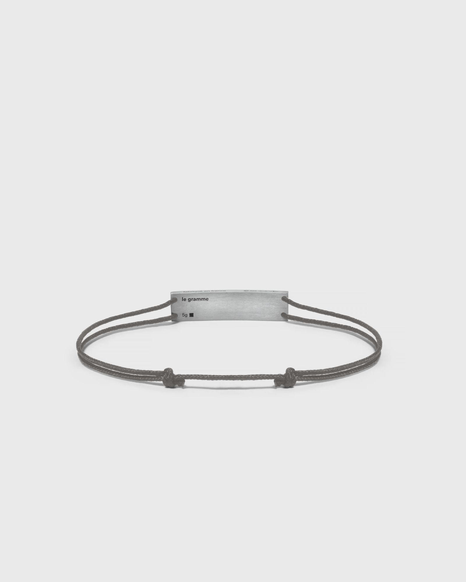 5g polished sterling silver grey godron cordon bracelet