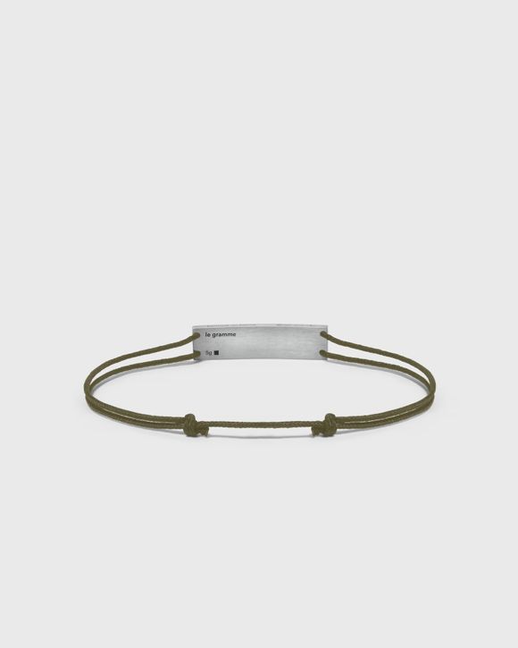 5g polished sterling silver khaki godron cordon bracelet