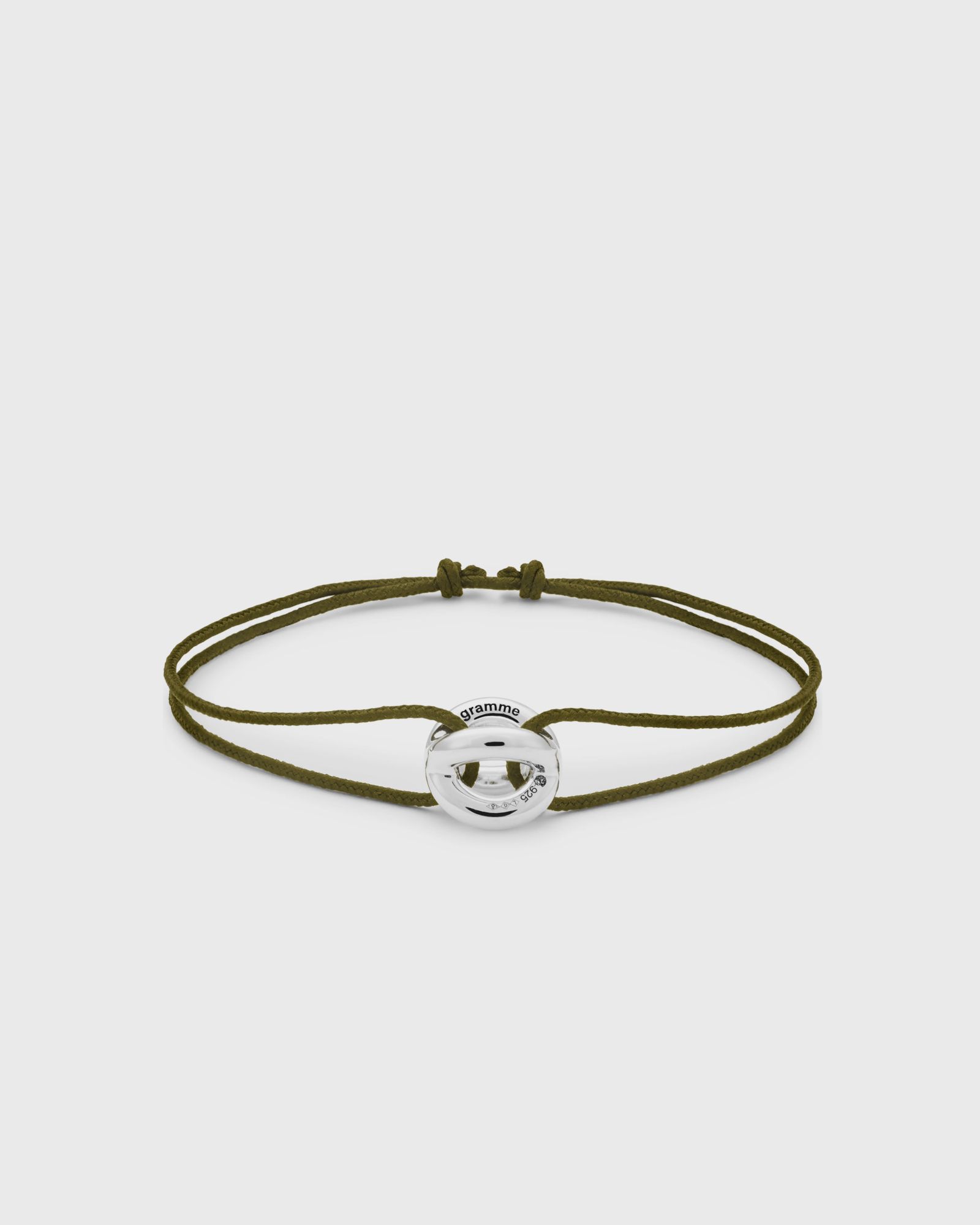 3g-khaki-cord entrelacs-bracelet