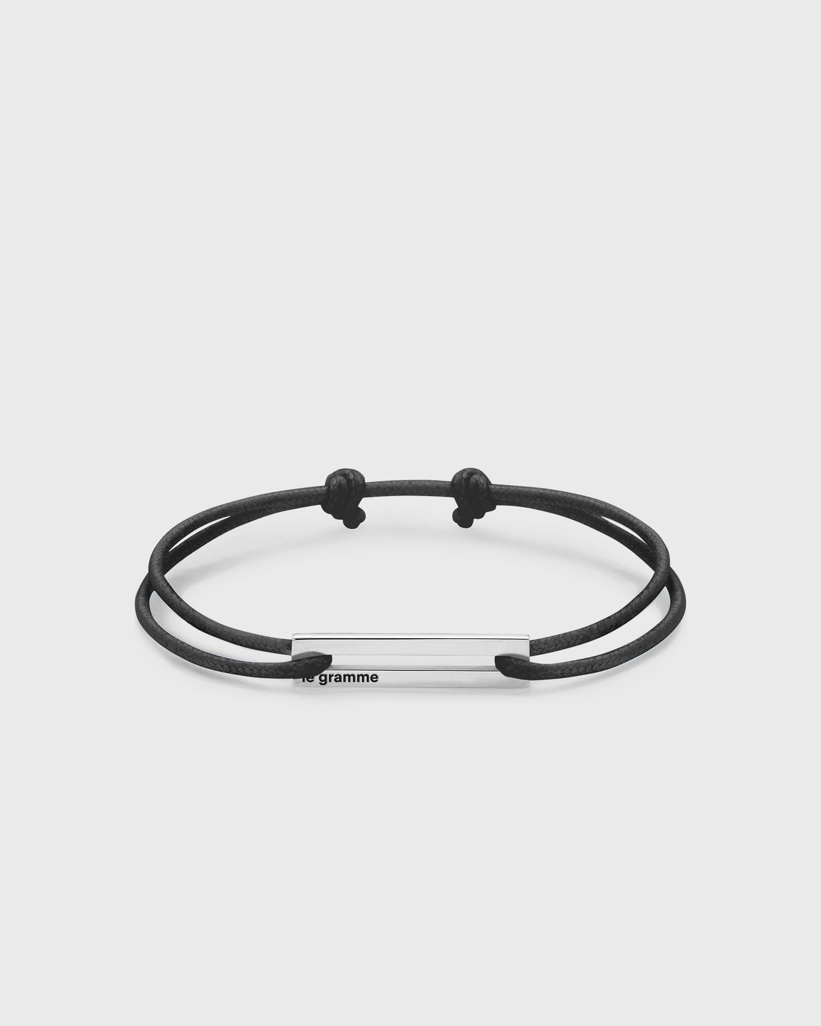 1.7g-polished sterling silver-black cord-bracelet