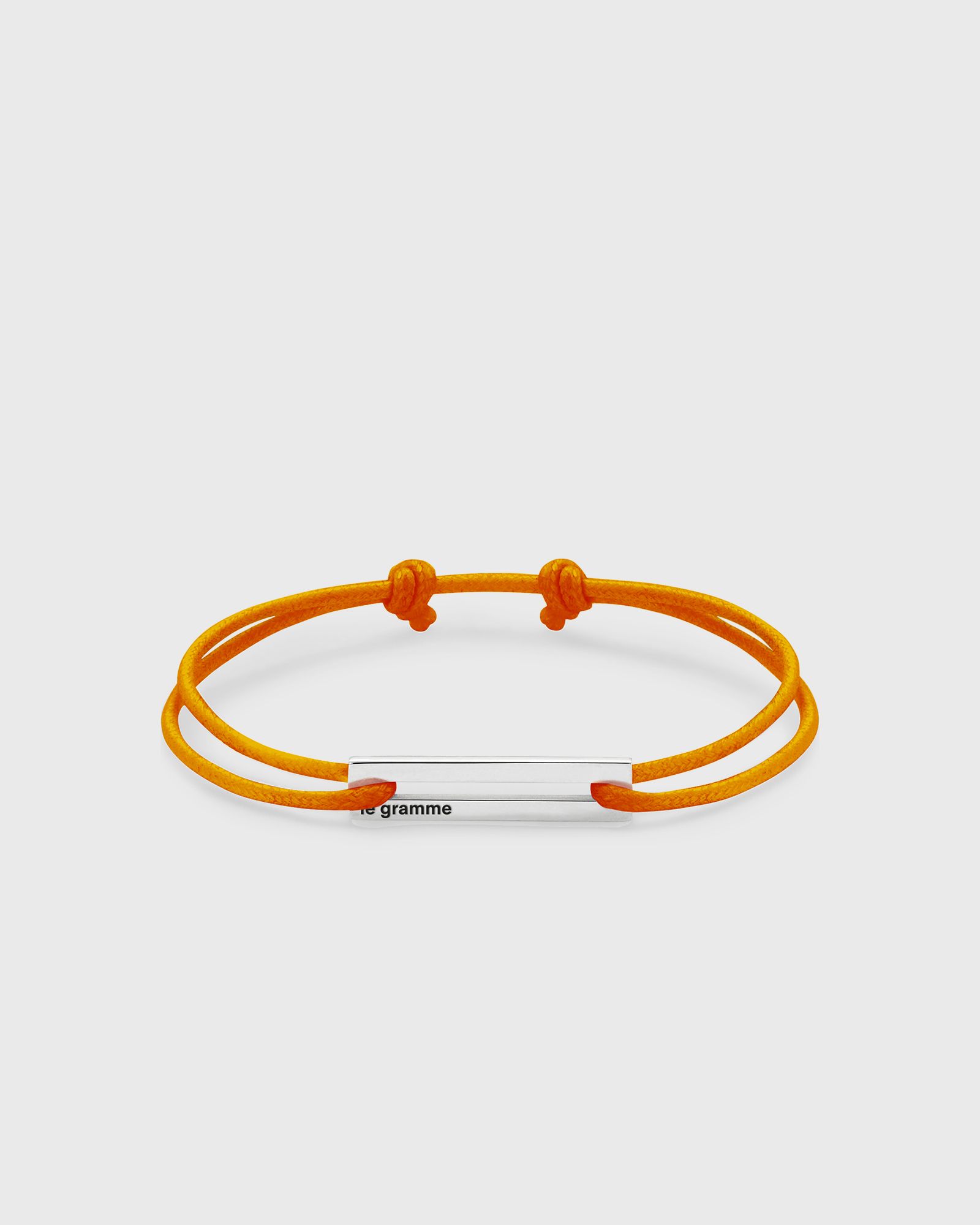 1.7g-polished sterling silver-orange-cord-bracelet
