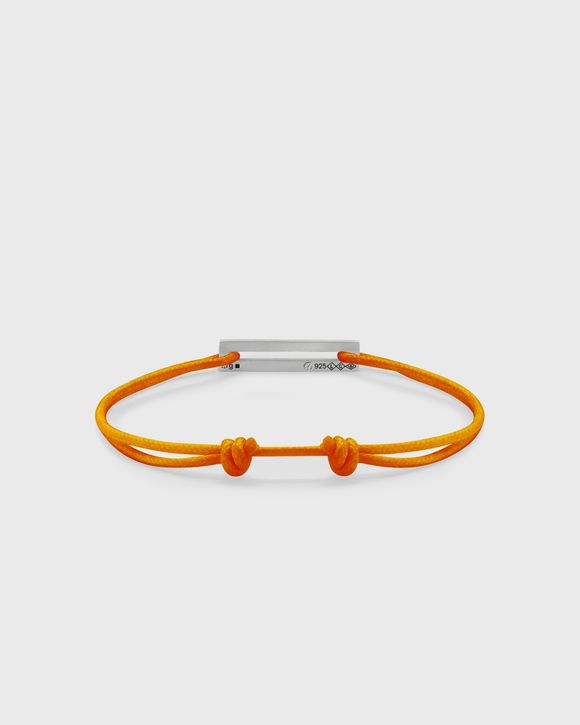 1.7g-polished sterling silver-orange-cord-bracelet
