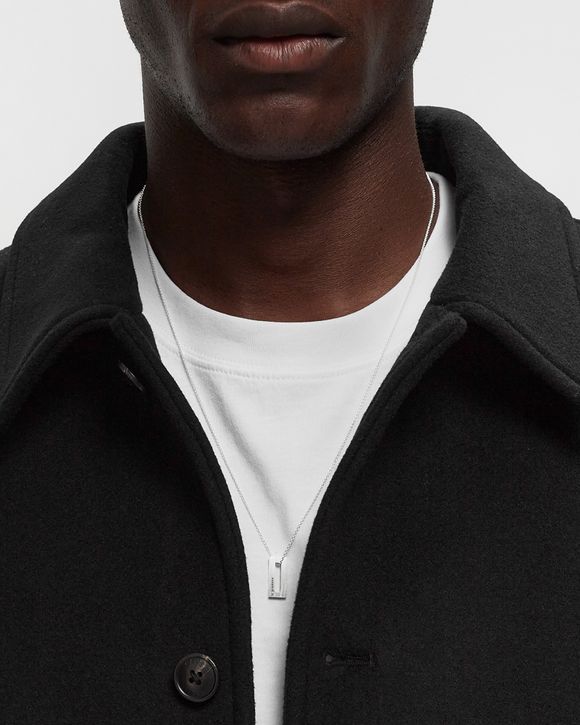 Thumbnail - 3.4g-polished and brushed-sterling silver-necklace