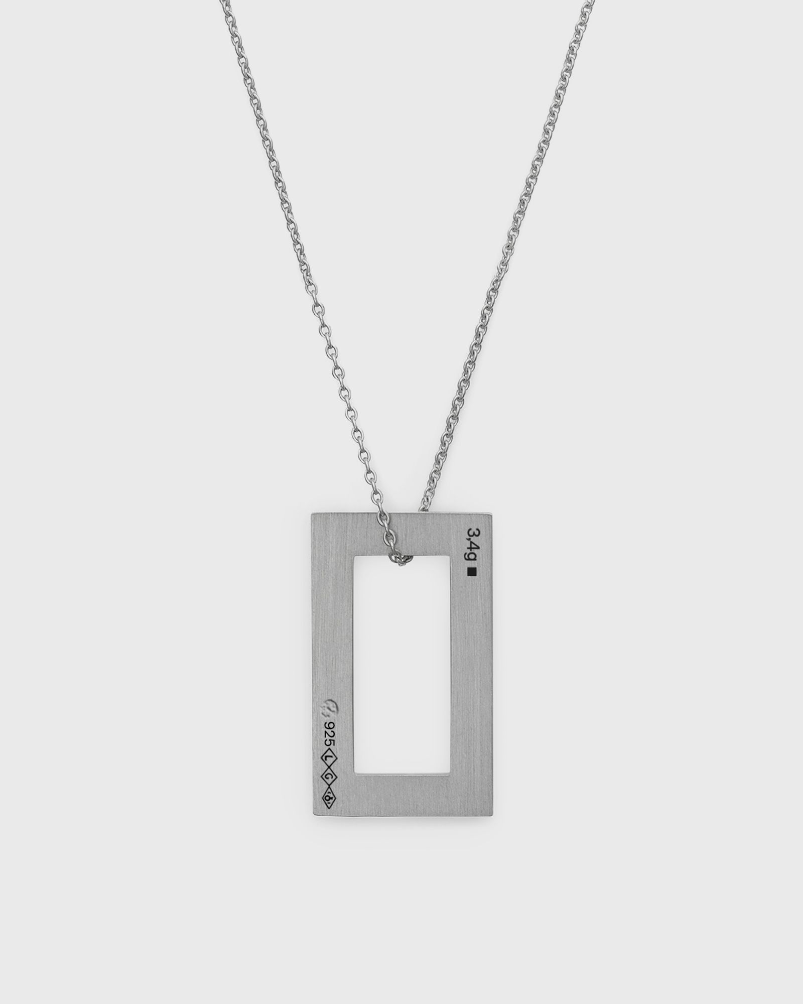 3.4g-polished and brushed-sterling silver-necklace
