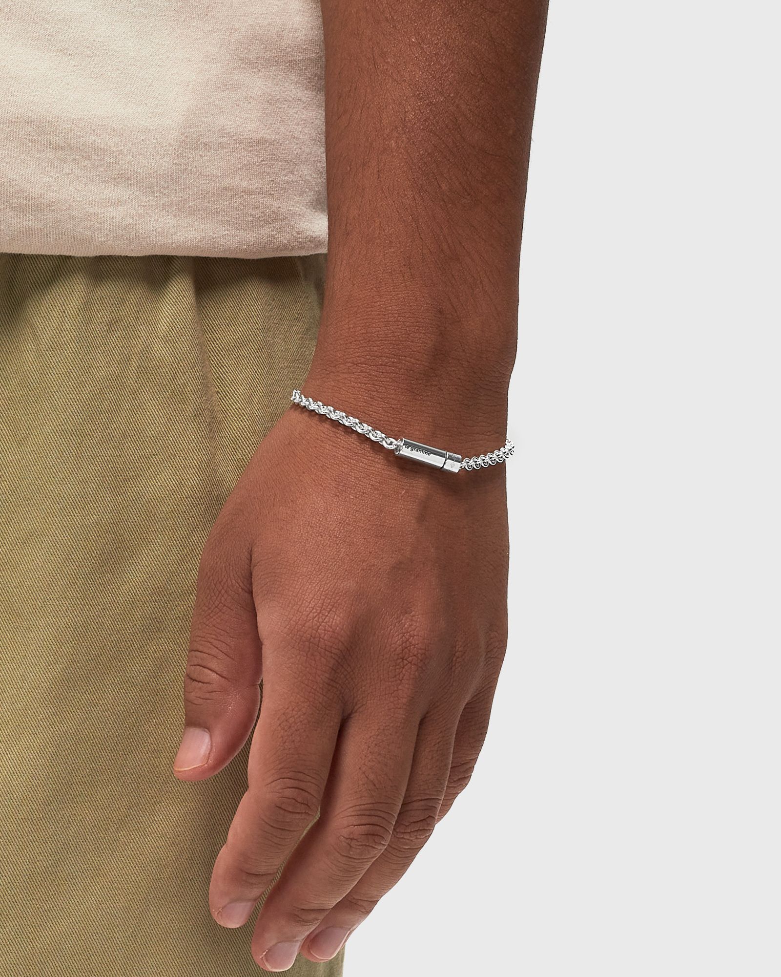 11g polished sterling silver chain cable bracelet  