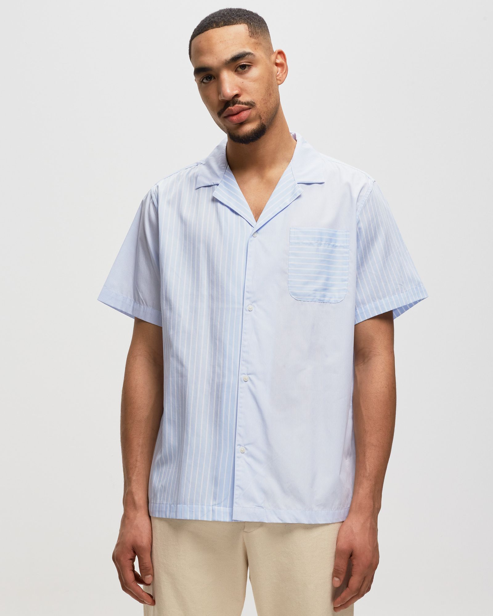 Leland Poplin Stripe Shortsleeve Shirt