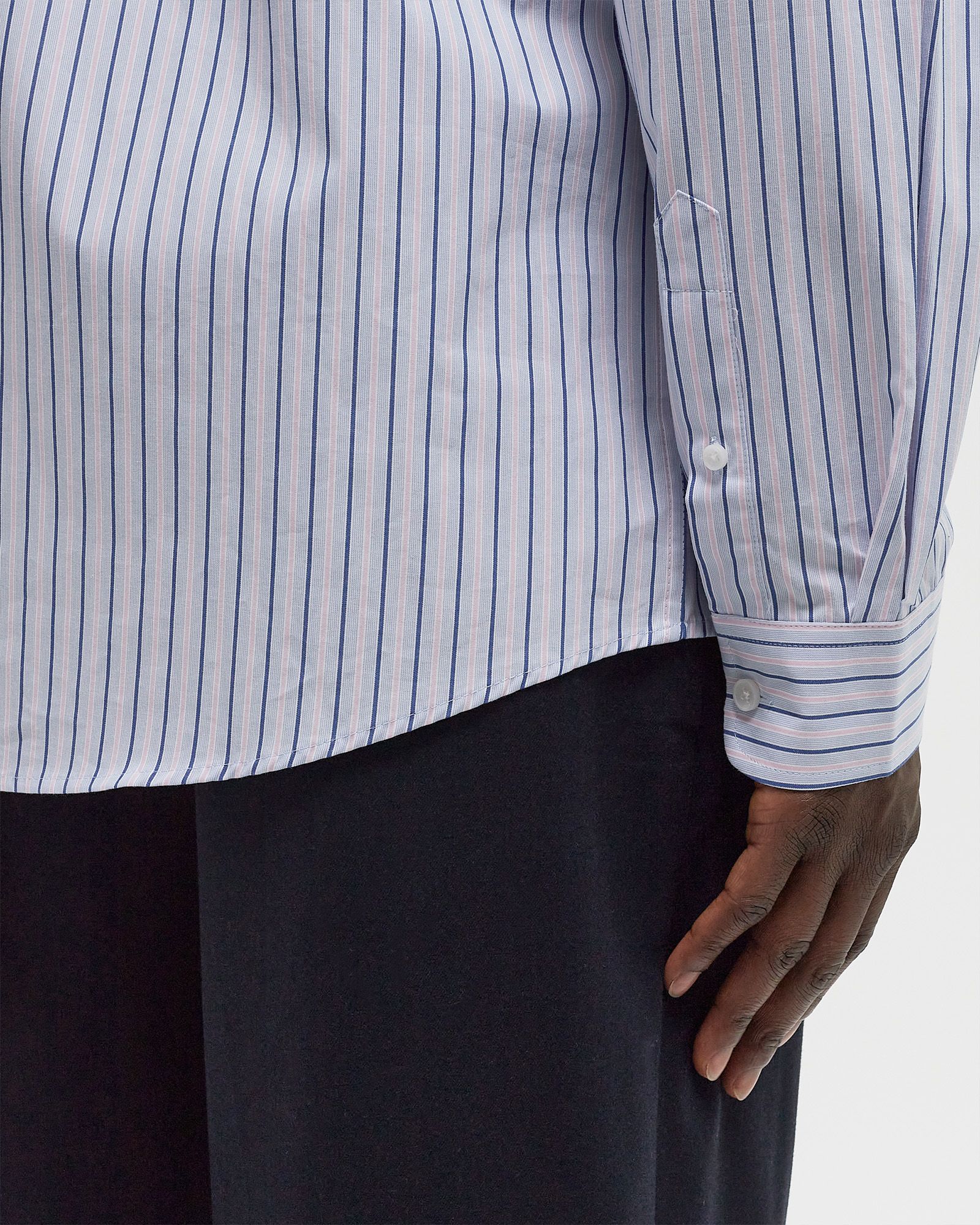 Kent Stripe Peached Poplin Shirt