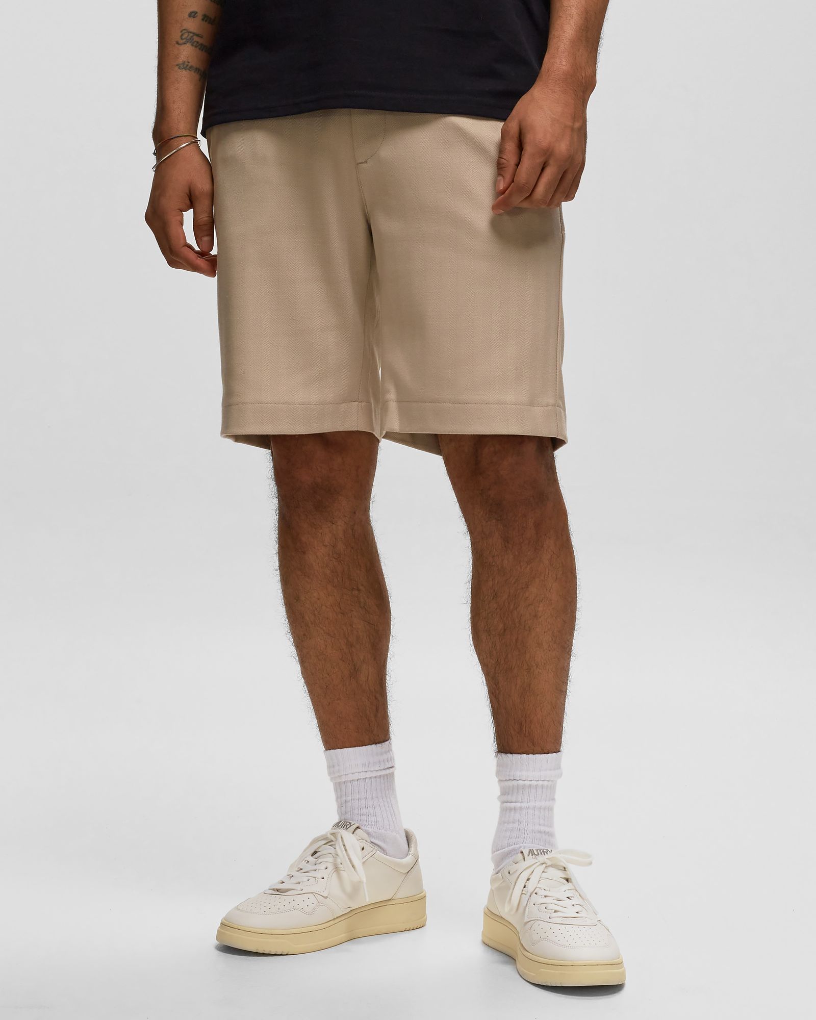 Como Reg Herringbone Shorts