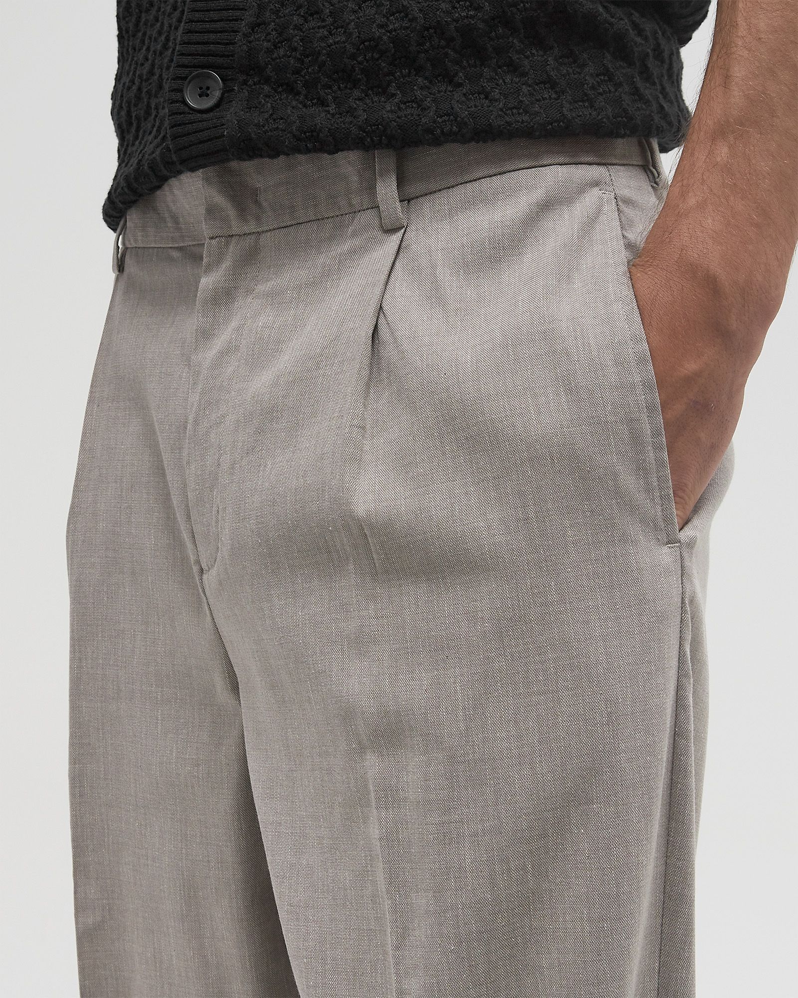 Reece Pleated Slub Suit Pants