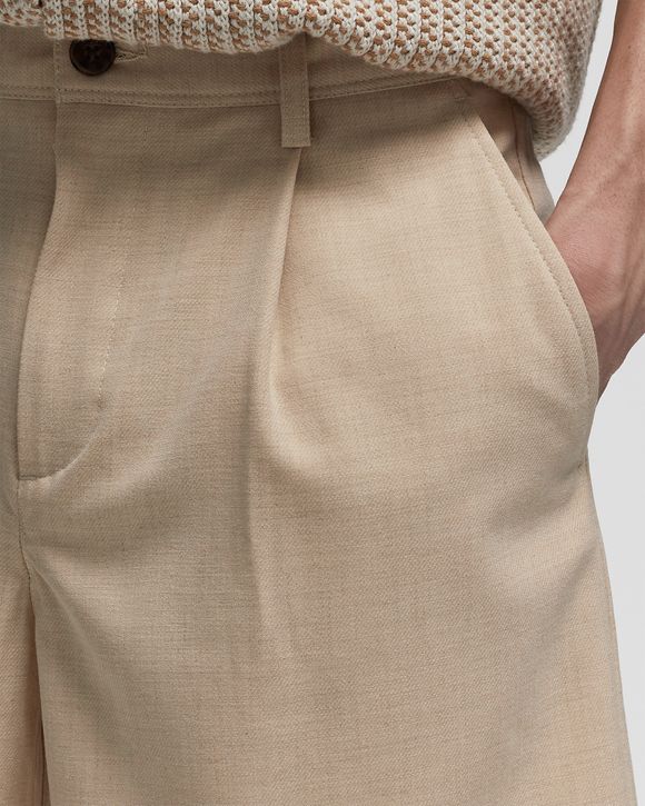 Peter Pleated Twill Shorts