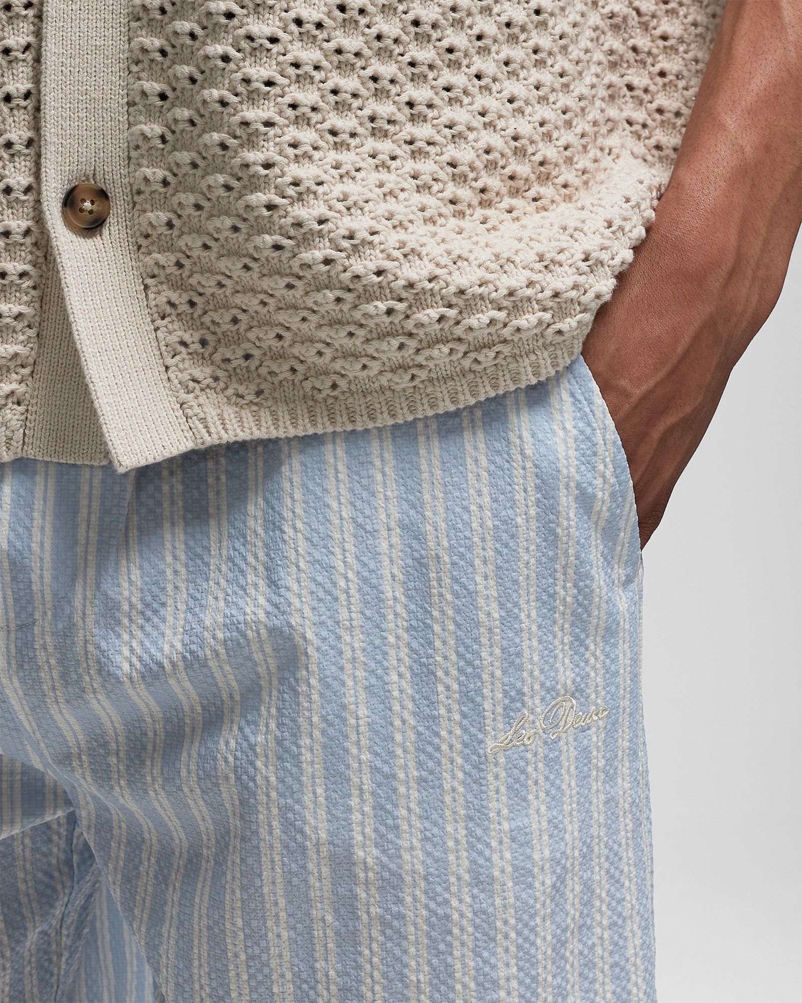 Stan Stripe Seersucker Swim Shorts