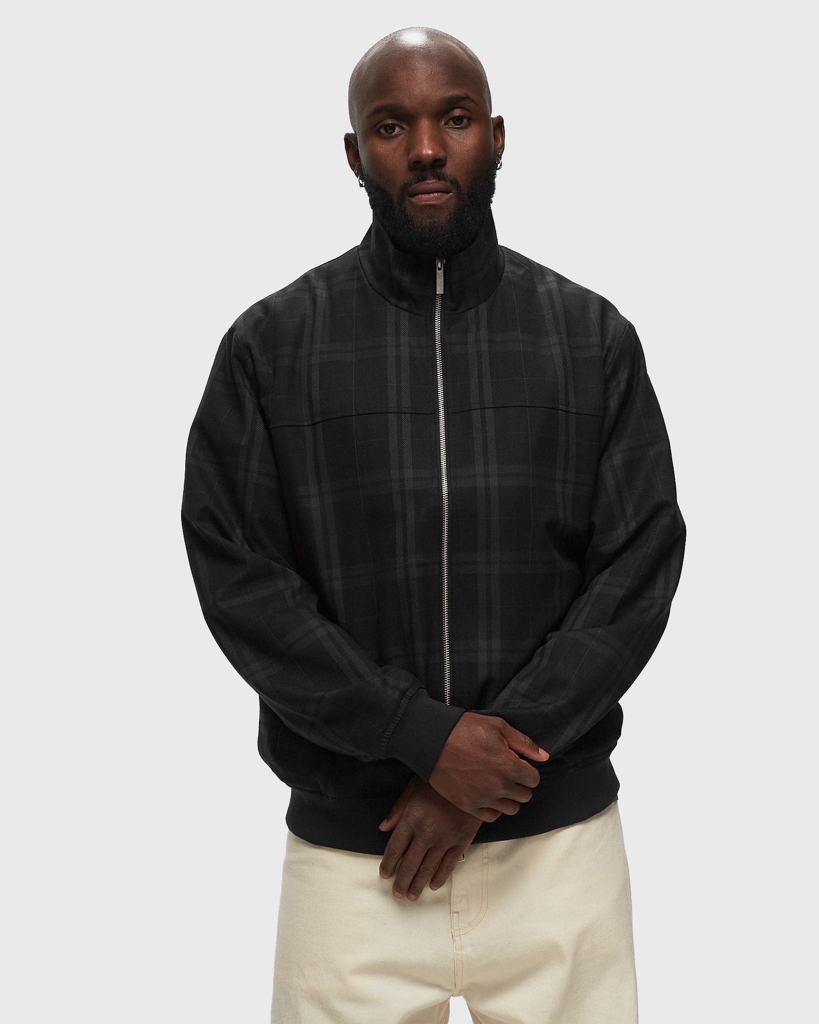 Como Check Harrington Wool Mélange Jacket