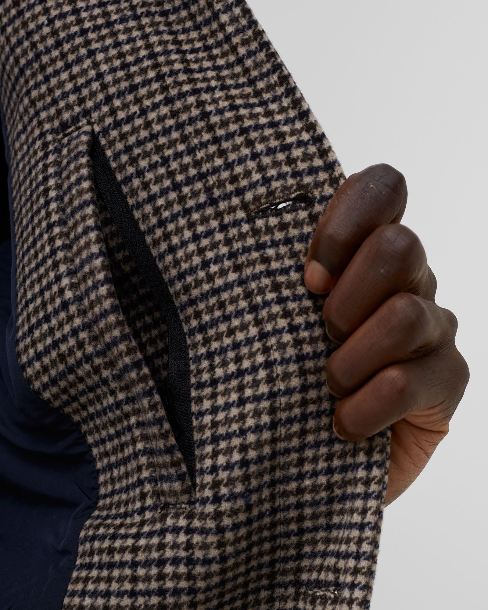 Michael Houndstooth Wool Coat