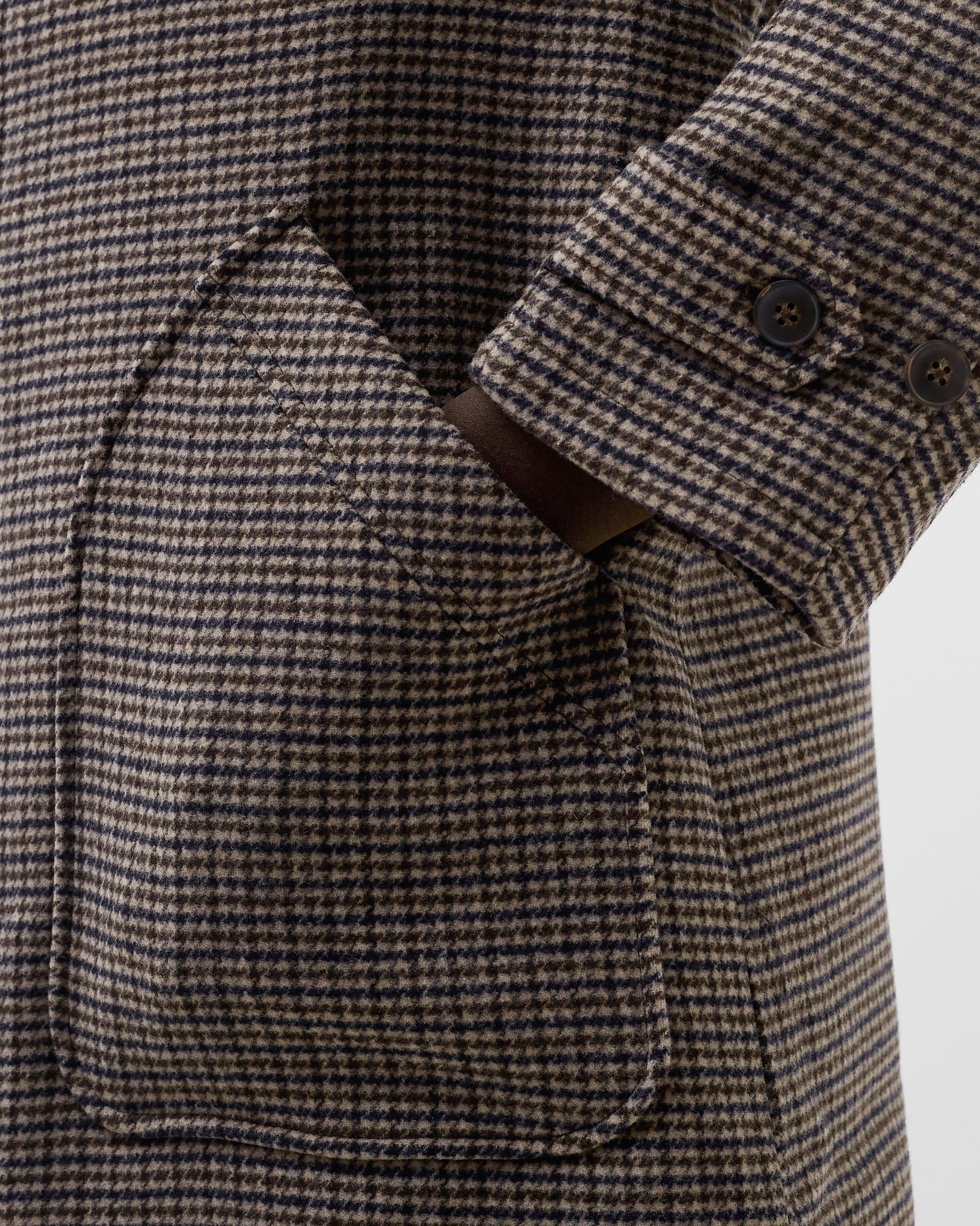 Michael Houndstooth Wool Coat