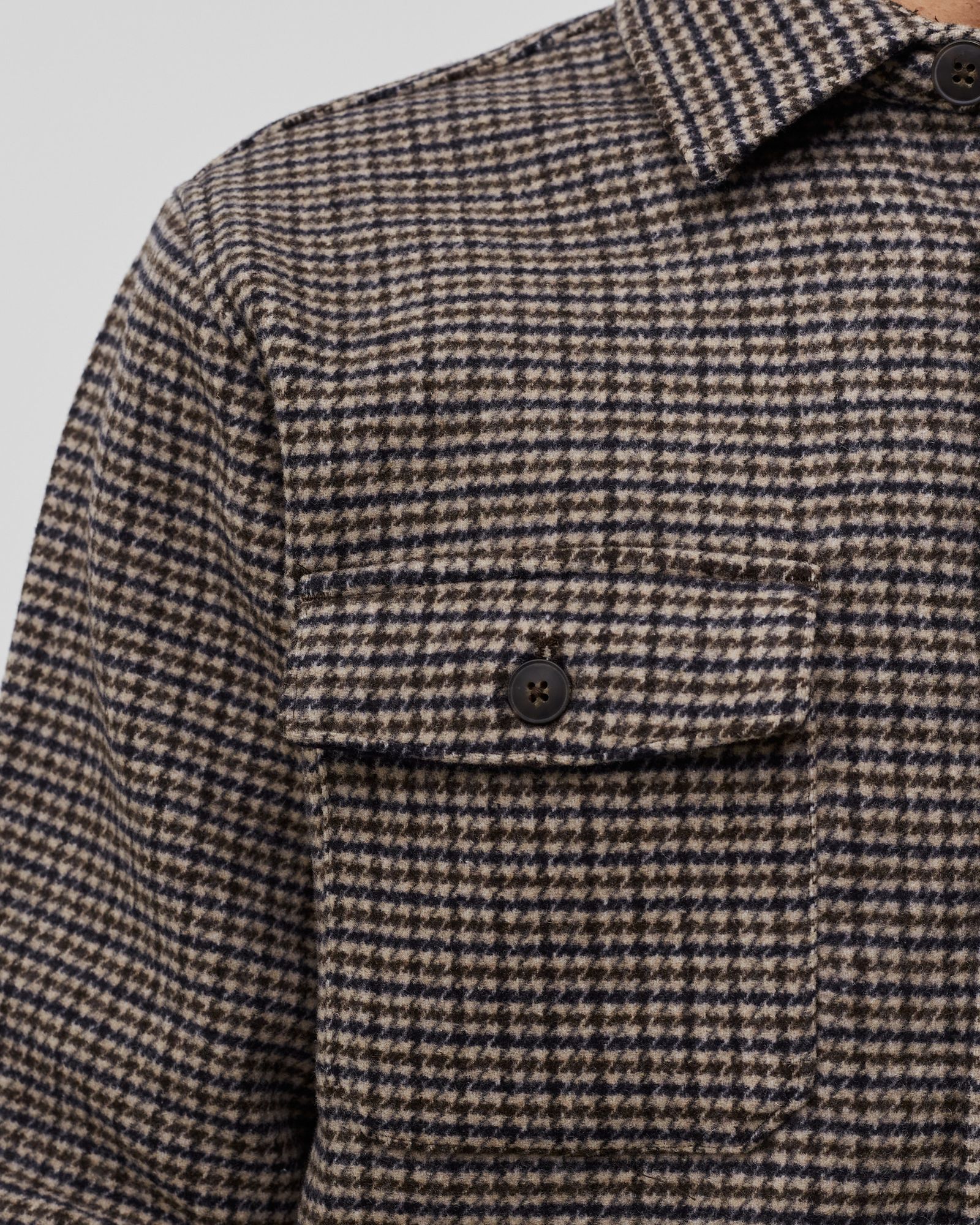 Lennon Houndstooth Wool Hybrid Shirt