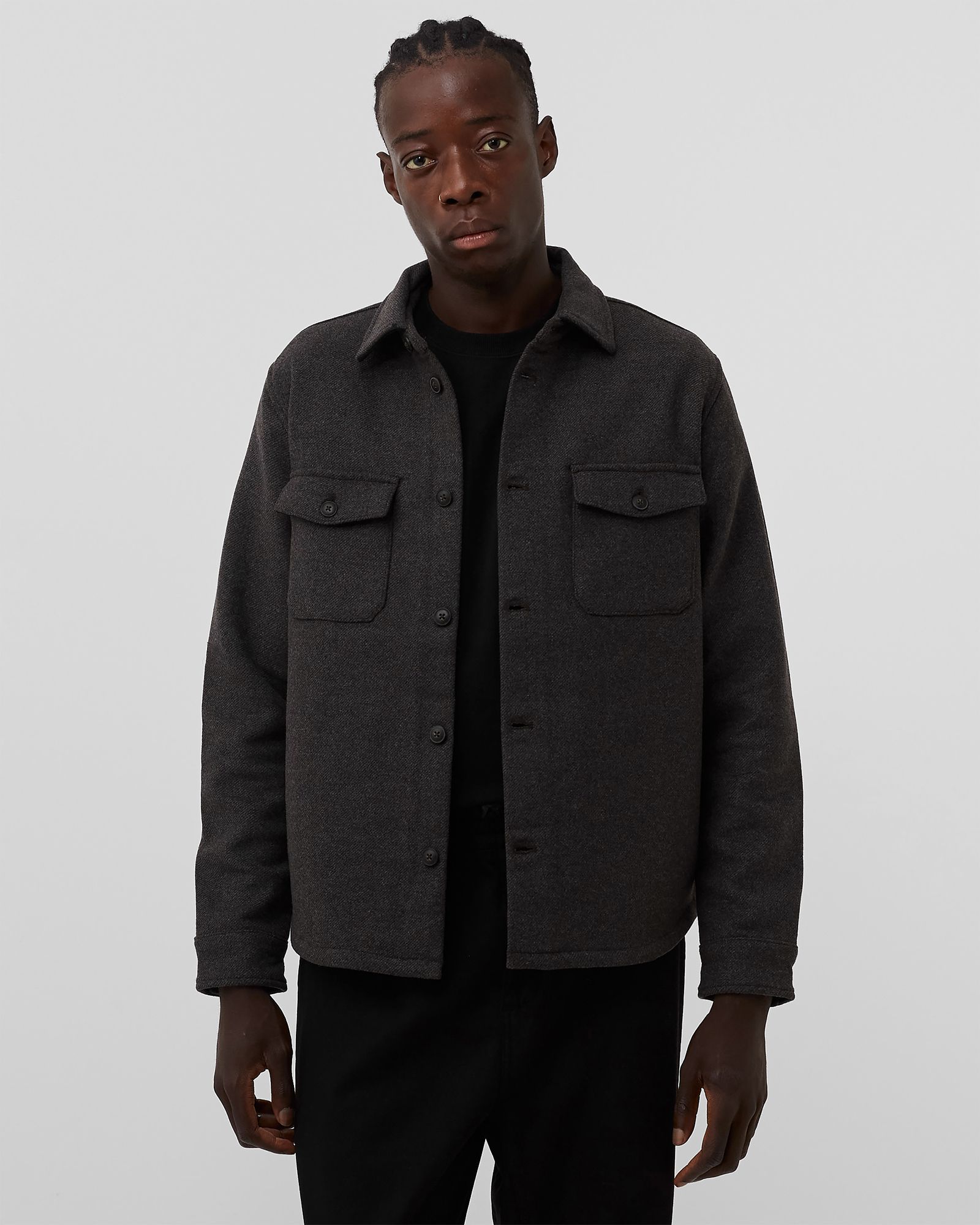 Lennon Houndstooth Wool Hybrid Shirt