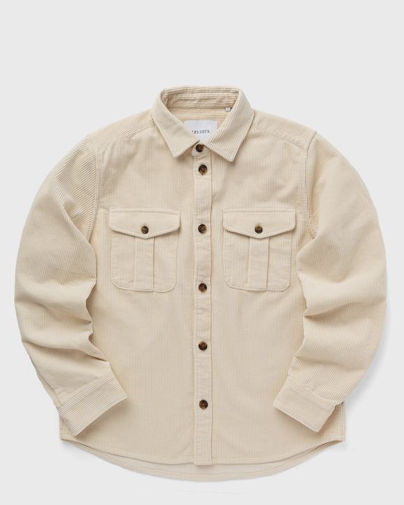 Les Deux Kody Heavy Corduroy Overshirt Beige - IVORY