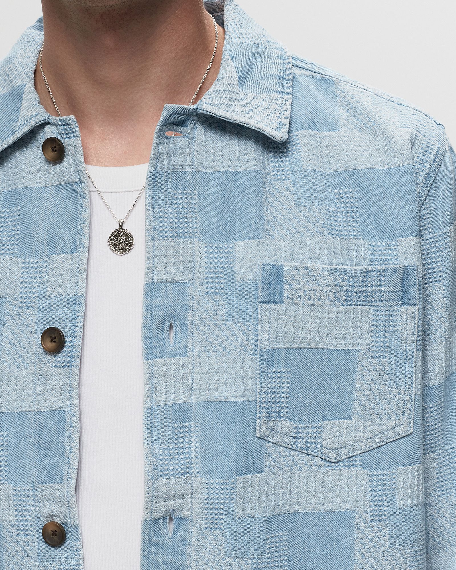 Layton Denim Jacquard Overshirt