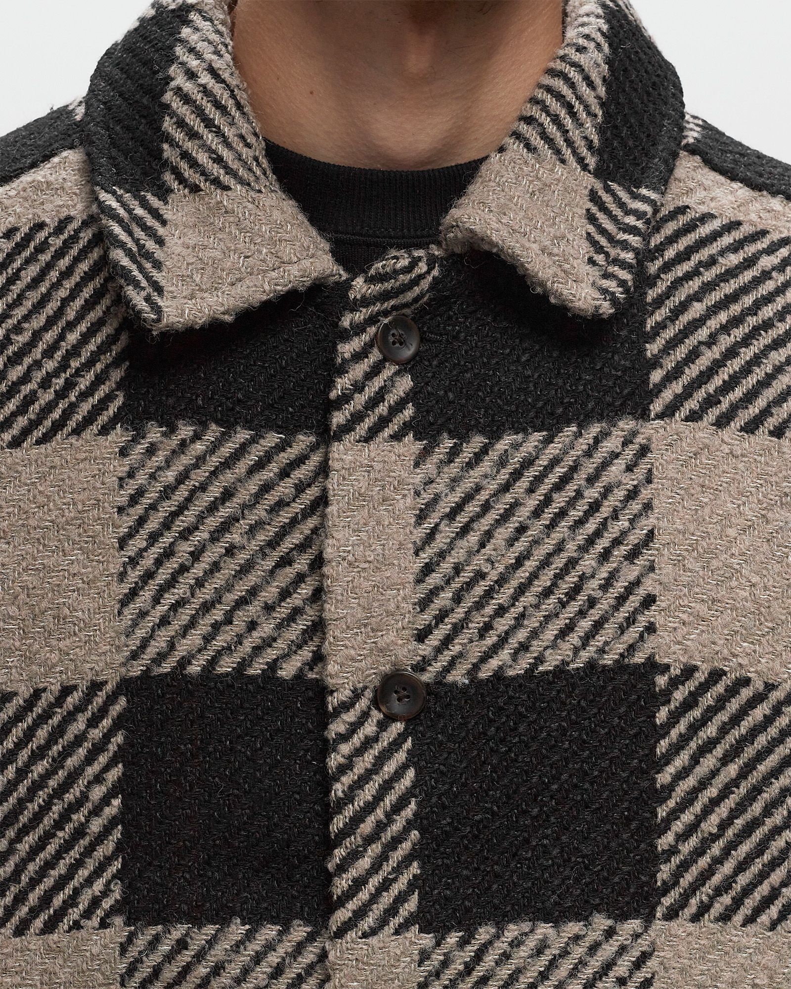 Jaiden Bouclé Check Overshirt