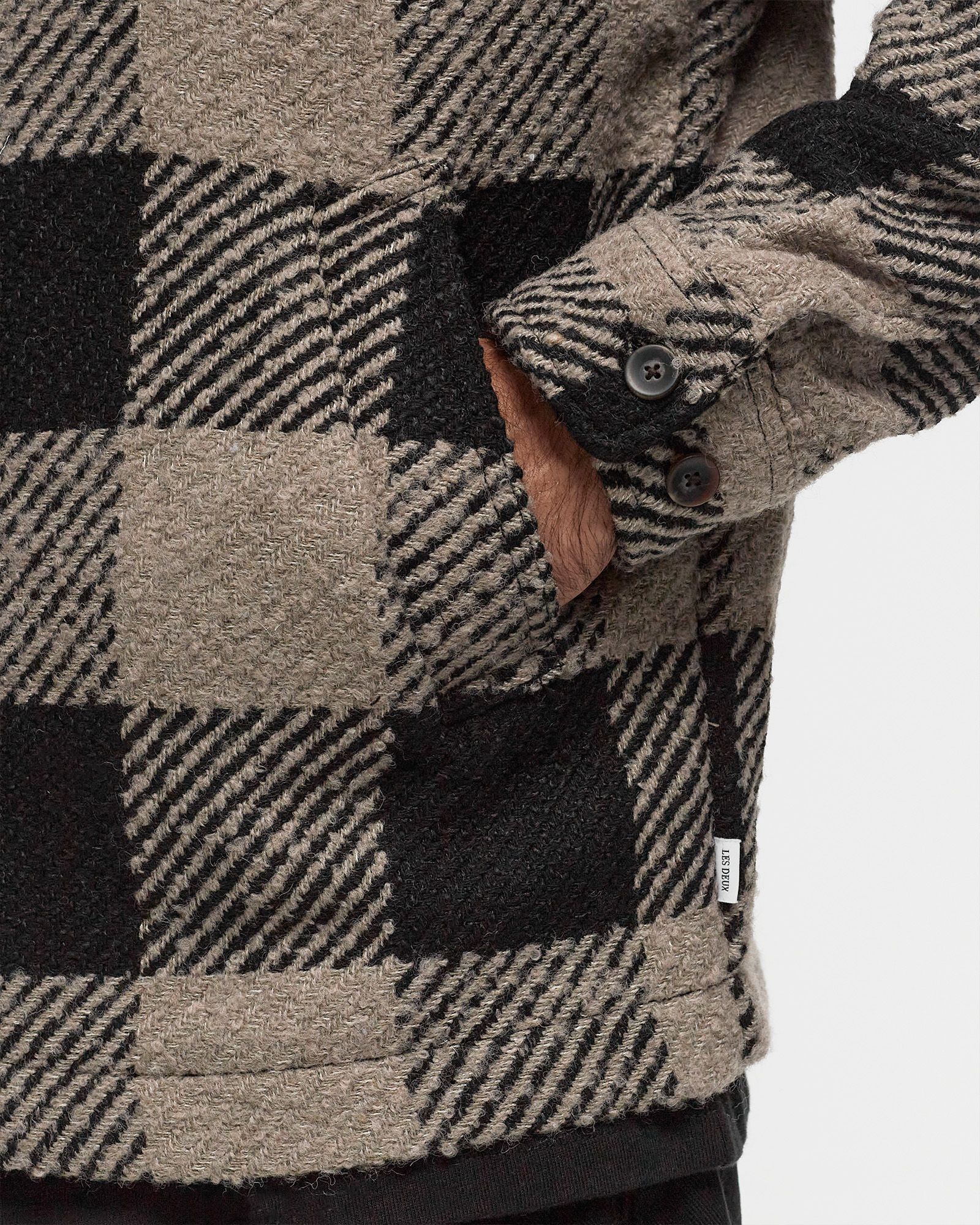 Jaiden Bouclé Check Overshirt