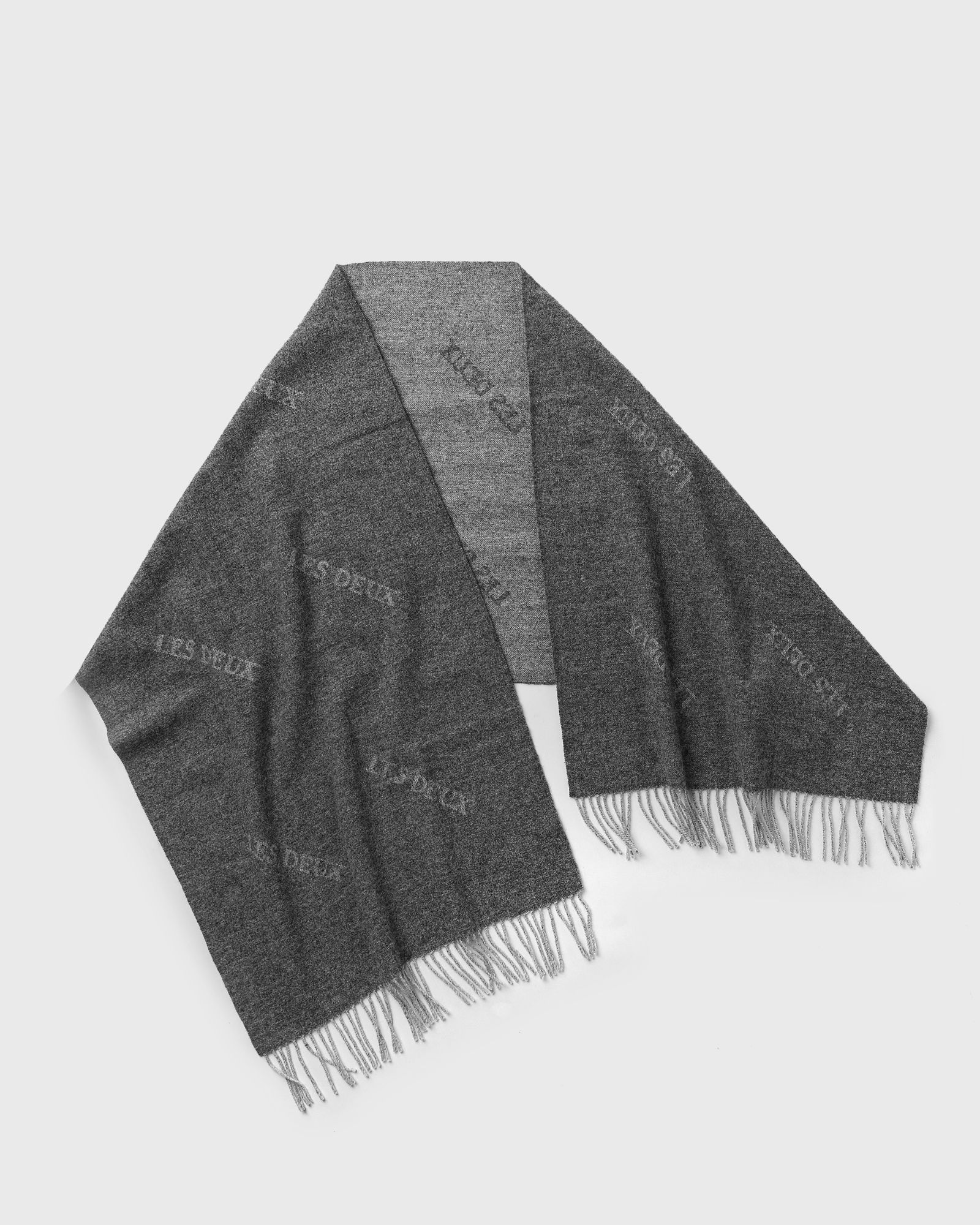 Les Deux Intarsia Wool Scarf