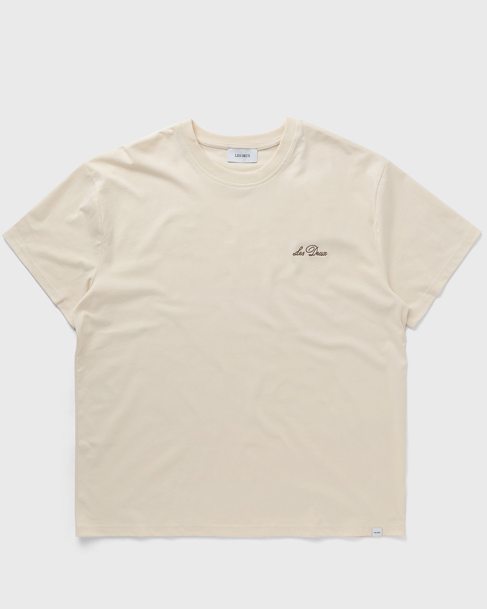 Les Deux - crew t-shirt men shortsleeves beige in größe:xxl