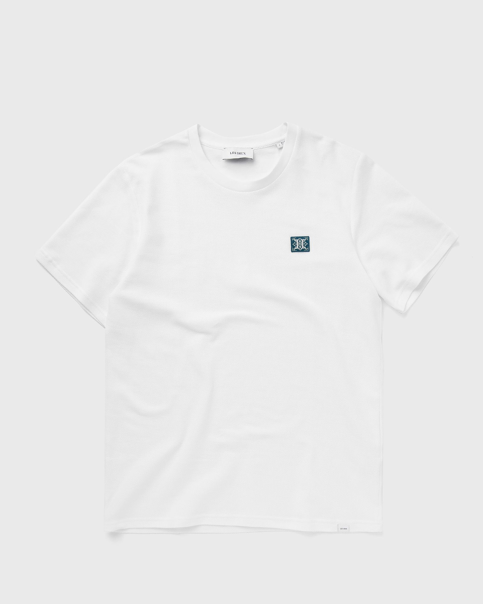 Les Deux - piece pique t-shirt men shortsleeves white in größe:m