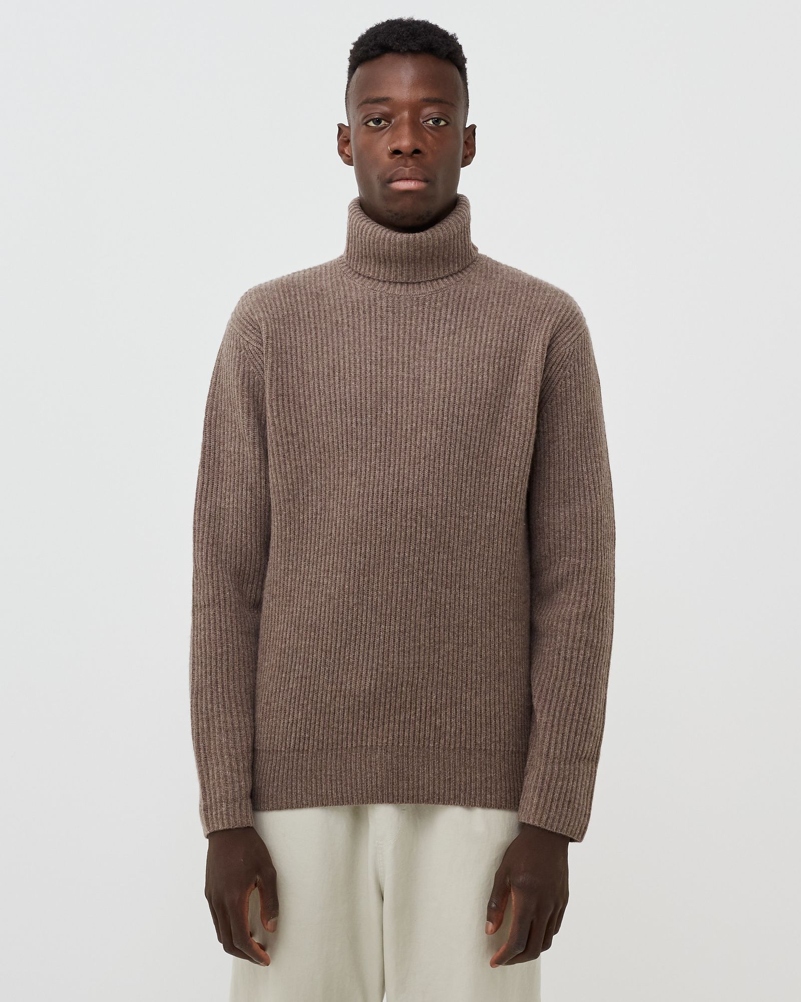 Eddie Wool Rib Rollneck Knit