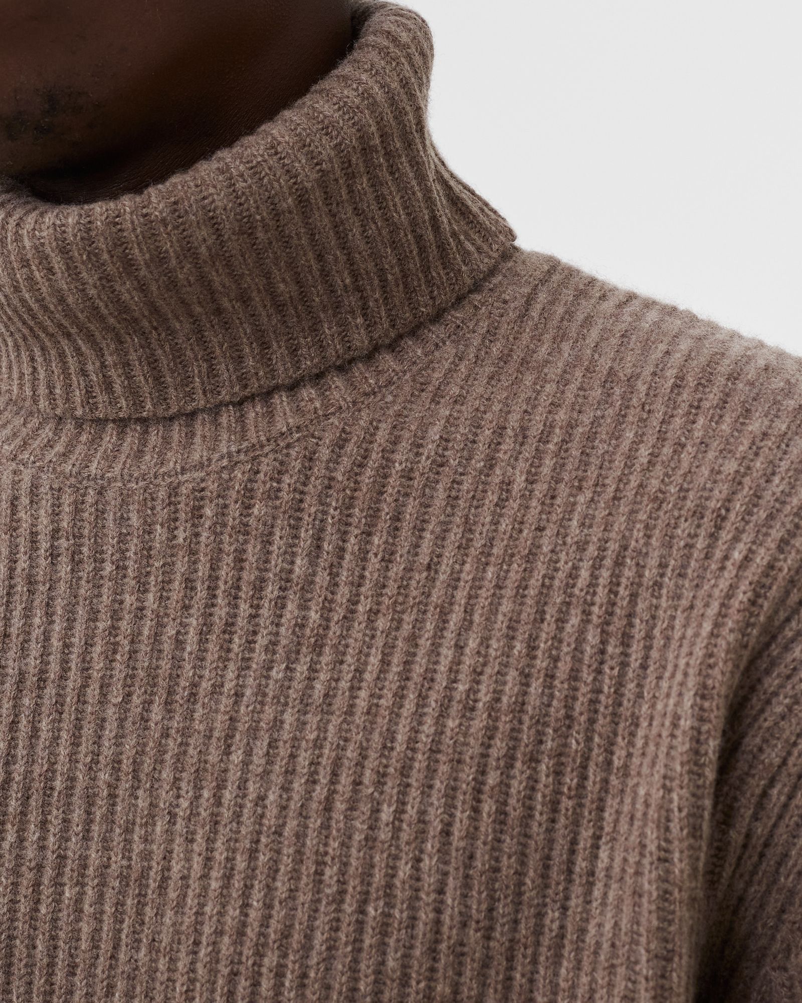 Eddie Wool Rib Rollneck Knit